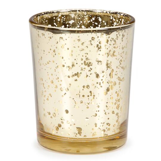 David Tutera Gold Mercury Glass Votive Candle Holder